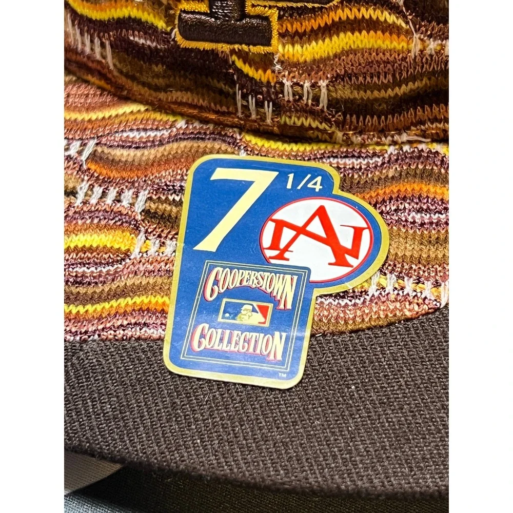Vintage SF Giants‎ Hat Mens 7 1/4 Brown Knit Cooperstown Collection Fitted Logo